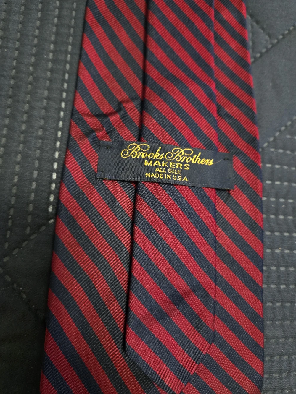 Brooks Brothers Red & Navy Striped Silk Tie